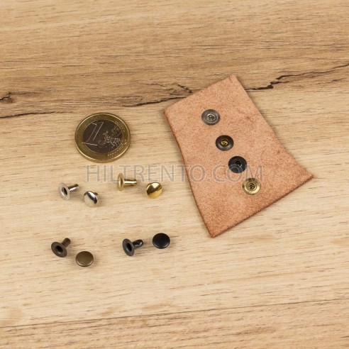 Remache Ø7 mm Hierro níquel plateado, para cuero