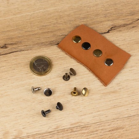 Remache Ø9 mm Hierro pavonado (negro), para cuero