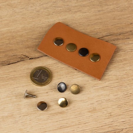 Remache Ø11 mm Hierro dorado, para cuero