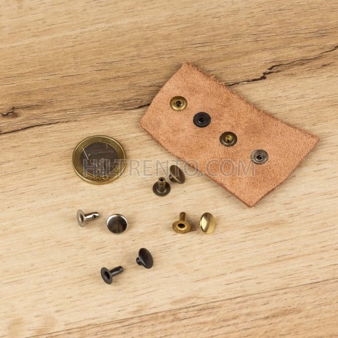 Remache Ø9 mm Hierro oro viejo, para cuero