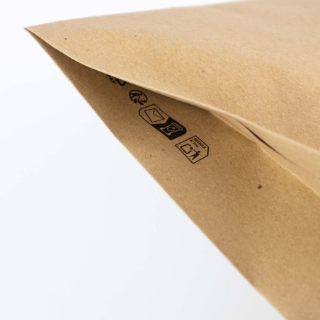 Sobre de envío papel kraft con fuelle 100 g/m², 34x8.5x44 cm, cierre adhesivo