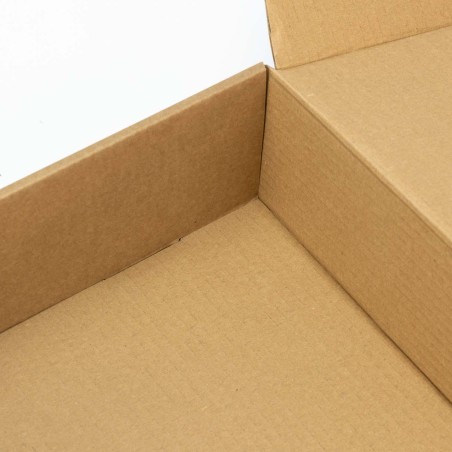 Caja cartón e-commerce 40x30x10 cm automontable con doble adhesivo para retorno - Pack 15