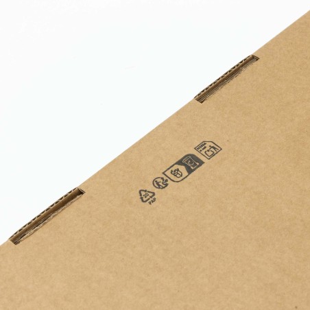 Caja cartón e-commerce 40x30x10 cm automontable con doble adhesivo para retorno - Pack 15
