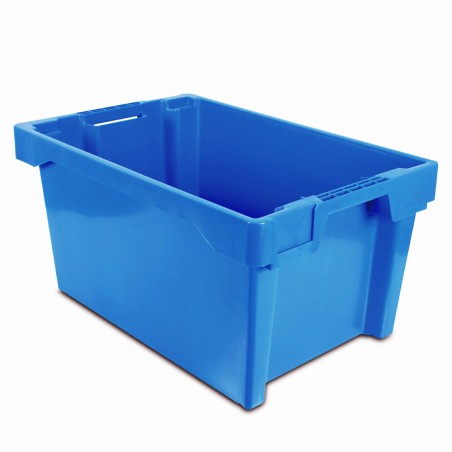 Euro caja plástico azul 600x400x300 mm, 51L , Uso alimentario Tayg 6430