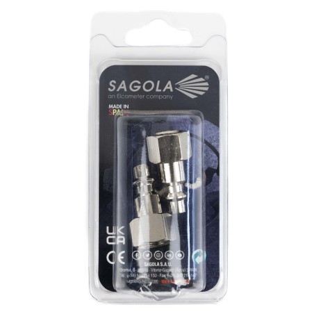 Conector rápido aire comprimido bspp 1/4" us-mil  hembra sagola 11020520 - 2 uds