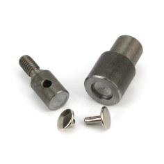 Troquel 9 mm colocar remache calotado doble tapa