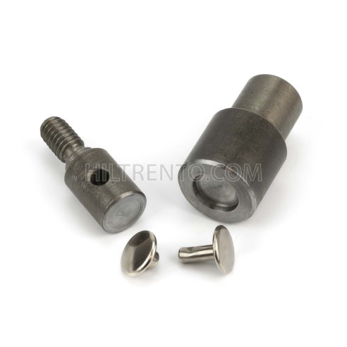 Troquel 9 mm colocar remache calotado doble tapa