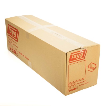 Gaveta apilable plástico azul Tayg nº52, 236x160x130 mm 3,2 Ltrs, Uso alimentario