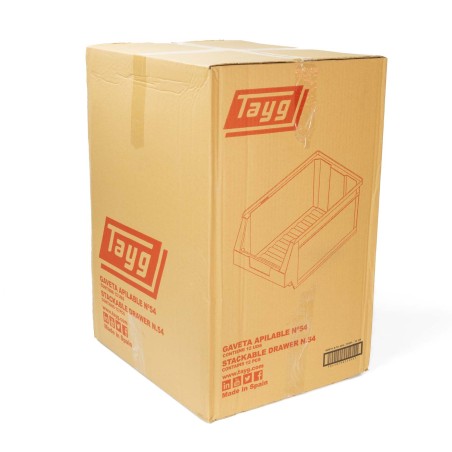 Gaveta apilable plástico azul Tayg nº54, 336x216x155 mm 7,7 Ltrs, Uso alimentario