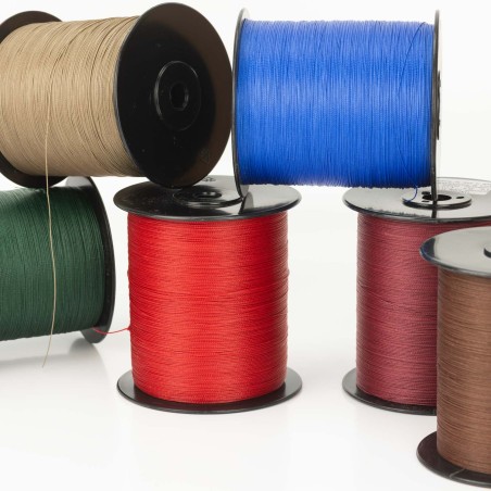 Hilo torcido semiencerado bondeado Oxford 0.5 mm  para cuero, tapicería, collares y crochet - Carrete 1650 mt