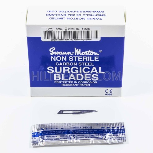 Cuchilla calar bisturí quirúrgico Nº11 Swann Morton - Pack 5 uds