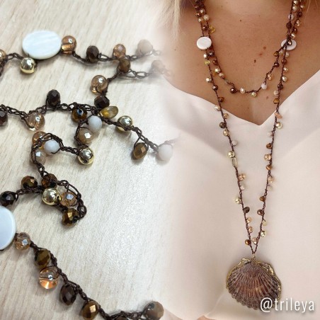 Hilo torcido semiencerado bondeado Oxford 0.5 mm  para cuero, tapicería, collares y crochet - Carrete 1650 mt