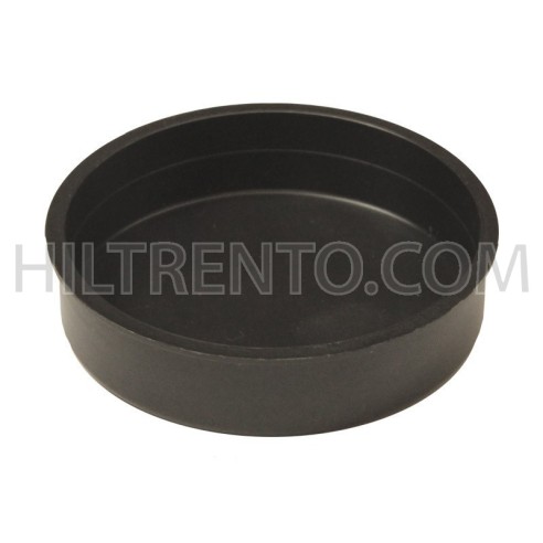 Tapa de plástico negra para tubo de cartón 76 mm