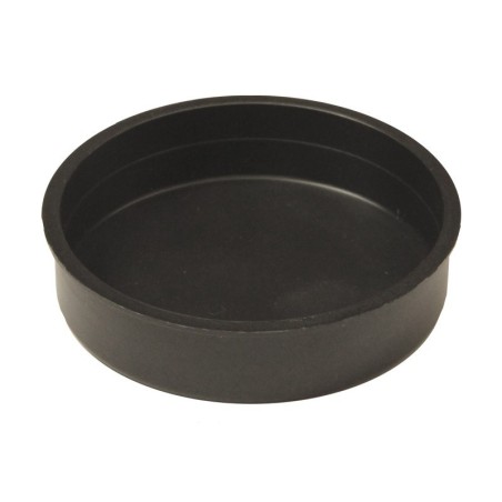 Tapa de plástico negra para tubo de cartón 76 mm