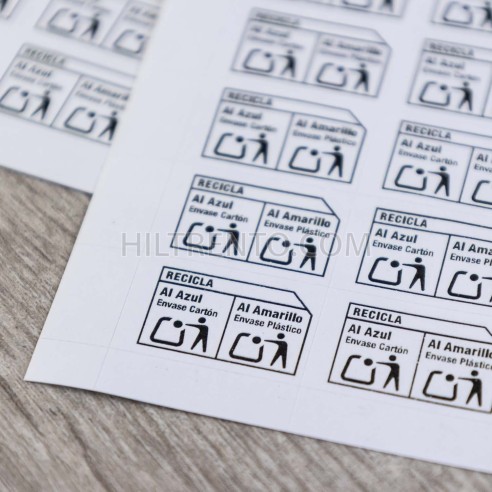 Etiquetas adhesivas blancas papel 23x15 mm...