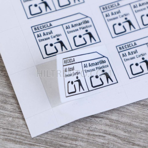 Etiquetas adhesivas blancas papel 23x15 mm...