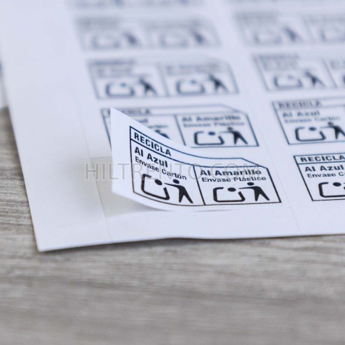 Etiquetas adhesivas blancas papel 23x15 mm...