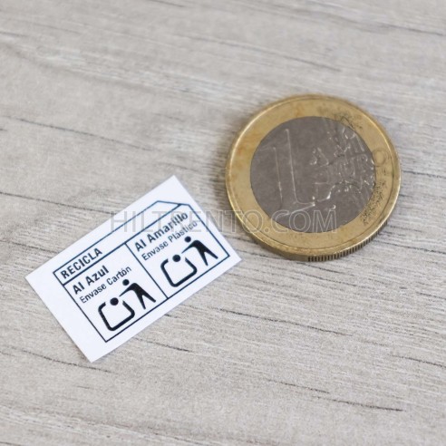 Etiquetas adhesivas blancas papel 23x15 mm...