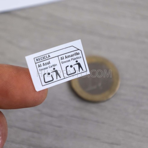 Etiquetas adhesivas blancas papel 23x15 mm...