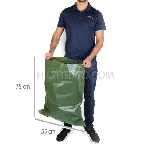 Saco plástico reciclado caza verde militar G450...