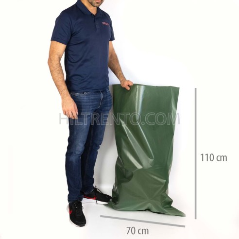Saco plástico reciclado caza verde militar G450...