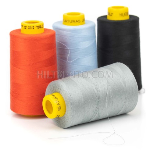 Hilo poliester 100% fibra cortada 80/2 para...