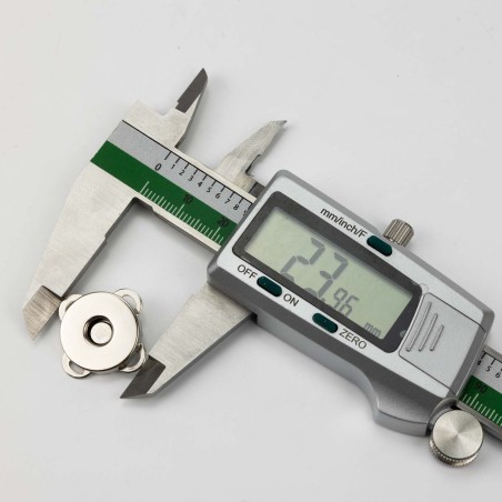 Broche imán cierre magnético para bolsas y tela, 19 mm Níquel plateado - 20 uds