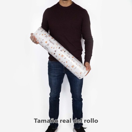 Bobina papel panadería y pastelería impreso, para envolver alimentos - 62 cm 7 kg