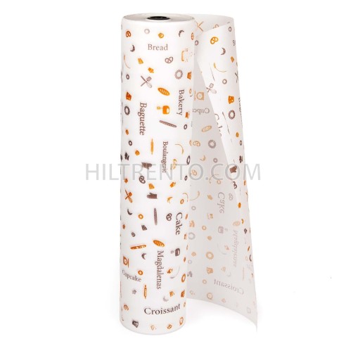 Bobina papel panadería y pastelería impreso,...