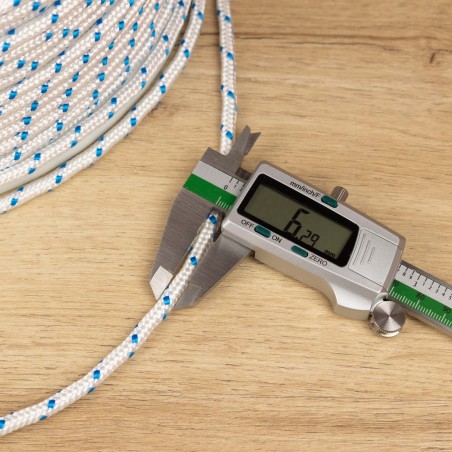 Cuerda Driza de Nylon 6 mm Blanca – Alta Resistencia 500 kg, Bobina 200 m | Uso Náutico y Carga