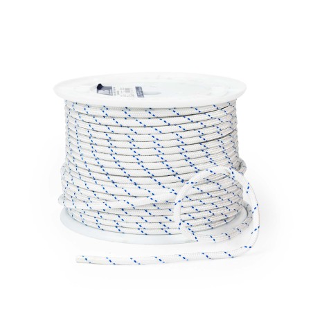 Cuerda Driza de Nylon 8 mm Blanca – Alta Resistencia 900 kg, Bobina 100 m | Uso Náutico y Carga