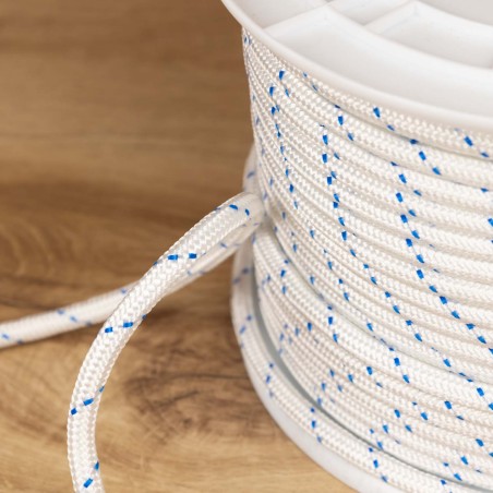 Cuerda Driza de Nylon 8 mm Blanca – Alta Resistencia 900 kg, Bobina 100 m | Uso Náutico y Carga