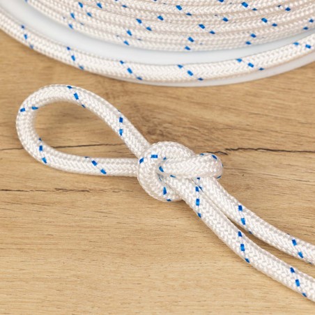 Cuerda Driza de Nylon 8 mm Blanca – Alta Resistencia 900 kg, Bobina 100 m | Uso Náutico y Carga