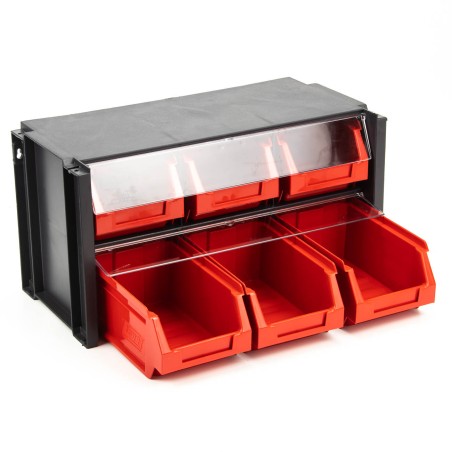 Estante cajonera plástico 6 cajones apilable Tayg 306006 - Caja 4 uds