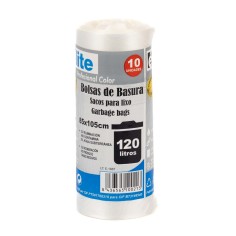 Bolsa basura transparente 85x105 cm 120 litros - Rollo 10...