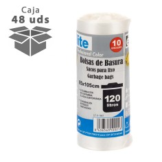 Bolsa basura transparente 85x105 cm 120 litros - Caja 48...