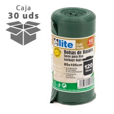 Bolsa basura verde 85x105 cm 120 litros - Caja 30 rollos
