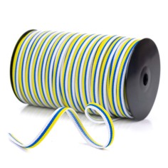 Cinta elástica 10 mm bandera Canarias, para pulseras -...