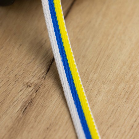 Cinta elástica 10 mm bandera Canarias, para pulseras - 300 metros