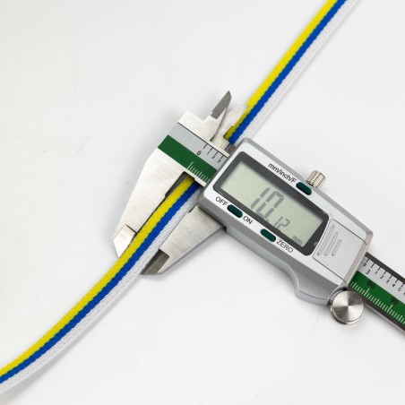 Cinta elástica 10 mm bandera Canarias, para pulseras - 300 metros