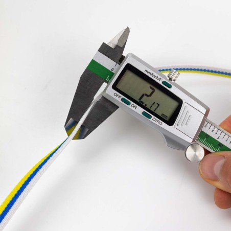 Cinta elástica 10 mm bandera Canarias, para pulseras - 300 metros