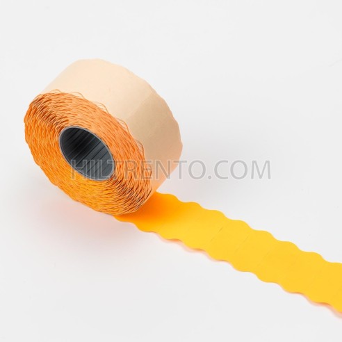 Etiquetas 26x12 naranja fluor, permanentes