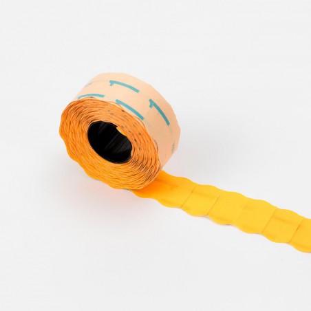 Etiquetas 26x12 naranja fluor, permanentes