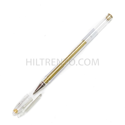 Bolígrafo tinta luminosa gel oro PILOT G1