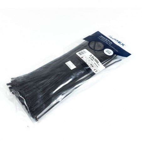 Bridas de nylon negras 3,6x300mm