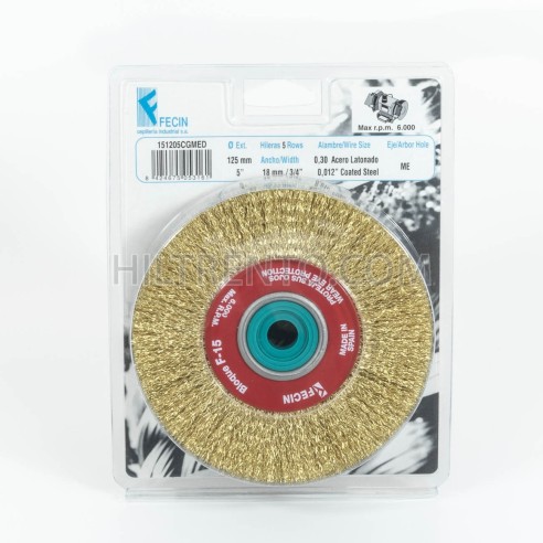 Carda circular acero latonado 175 mm