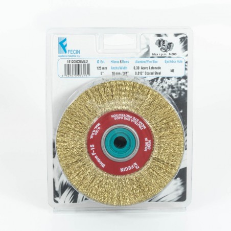 Carda circular acero latonado 175 mm