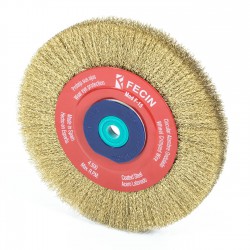 Carda circular acero latonado 200 mm