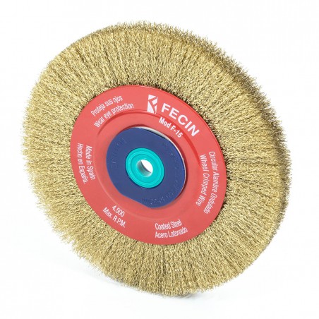 Carda circular acero latonado 200 mm