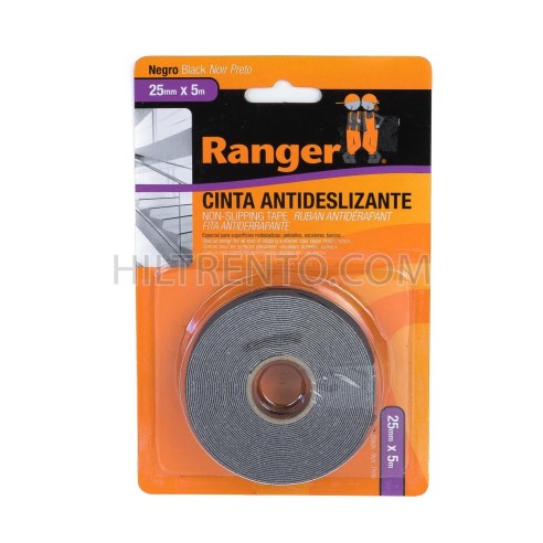 Cinta adhesiva antideslizante negra 25mm x 5 metros - Caja 24 uds